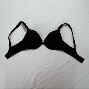 Natori Pure Luxe Underwire T-Shirt Bra 34C Black Lace Straps 732080